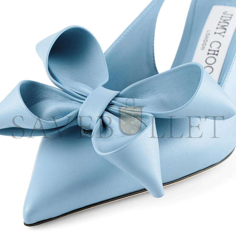 Ji*y Ch* staz sling back 70 dusty blue leather pumps stazsb70gkt